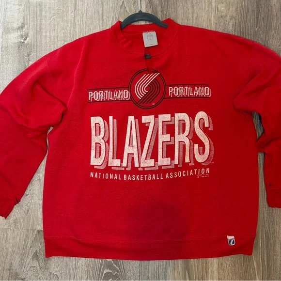 Vintage Logo 7 Portland Trail Blazers Crewneck – Men’s XL – Perfectly Distressed - Picture 9 of 11